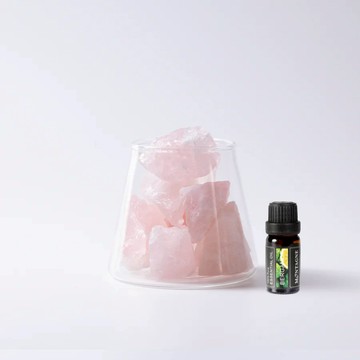 【Montagne】粉水晶｜富士山晶礦杯透明款（不贈杯蓋）｜佛手柑10ml _廠商直送