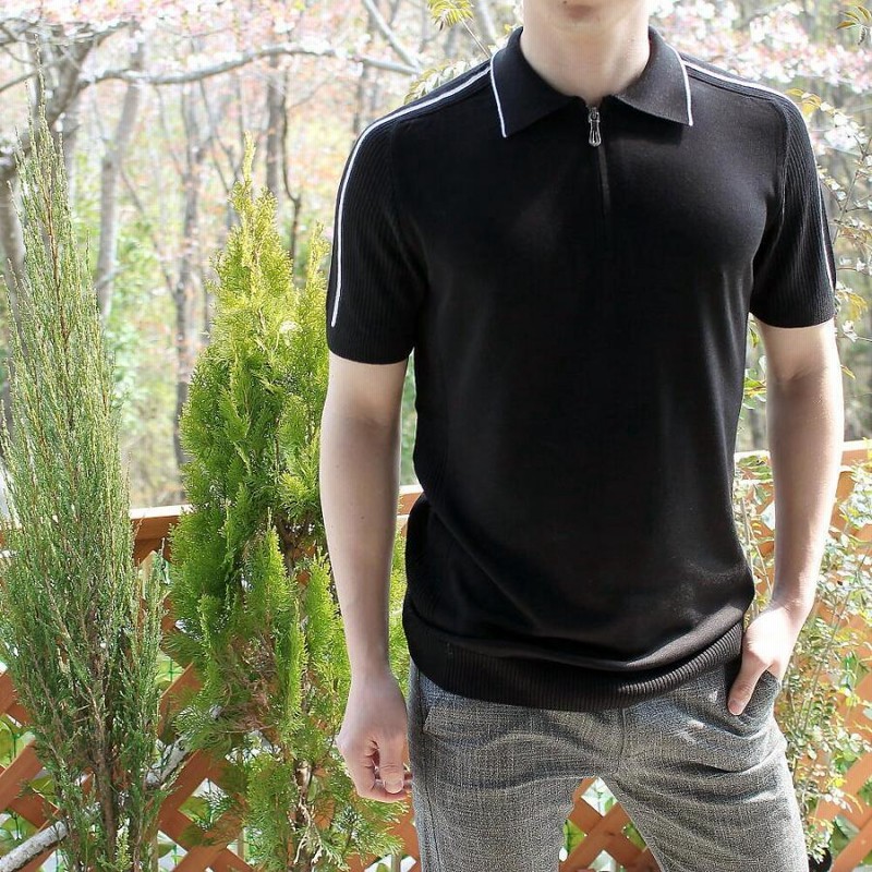 入手困難!!】シュプリーム ✈︎刺繍 ニットポロシャツ ハーフジップ