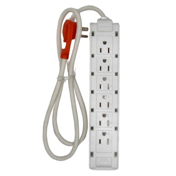 PowerSync 群加 1開12插抗搖擺延長用電源線組 TSCS9010 24.8 x 4.85 x 2.4cm 270g  1m  白色  1組