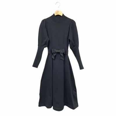 エムズグレイシー 218708 ワンピース 38 ブラック ニット