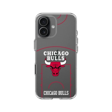 iPhone 17 Clear Case（相機按鈕） 透明 - NBA - 球場系列-芝加哥公牛 Chicago Bulls - Court