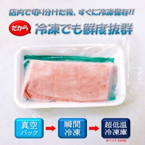 (1274)油谷産養殖本マグロ 中トロ柵 500g