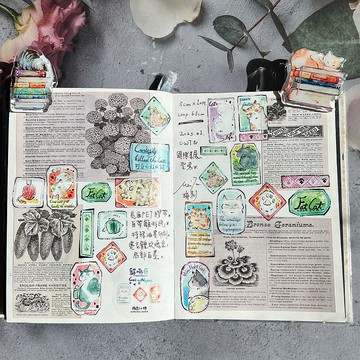 貓的低語亮面PET膠帶/燙立體玫瑰金/自帶離型紙