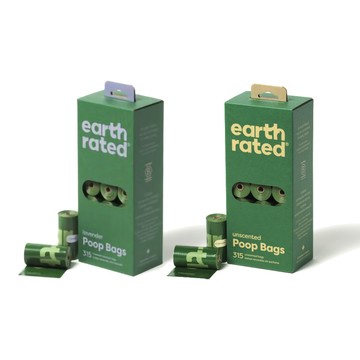 Earth Rated 【2入組】-環保撿便袋(3代)(21捲裝補充盒) 315抽 環保撿便袋＜薰衣草香/無香＞