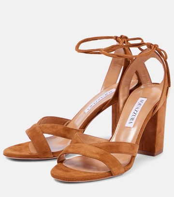Aquazzura Ari 85 suede sandals
