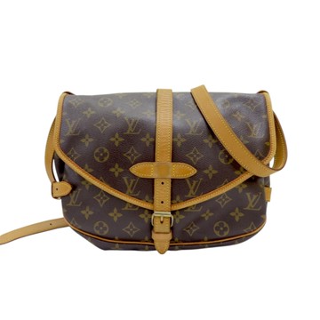 【二手名牌BRAND OFF】LOUIS VUITTON LV 路易威登 棕色 原花帆布 Saumur 30 肩背包 M42256