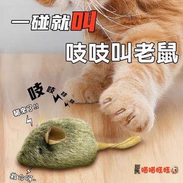 【喵喵旺旺L053台灣發貨】吱吱叫老鼠 寵物玩具 貓狗玩具 發聲老鼠 貓玩具 貓咪自嗨 耐抓耐咬 逗貓棒 寵物玩具