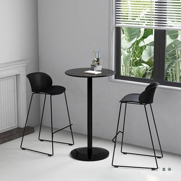 小紅書衕款 🚚 圓吧臺桌餐桌商用店鋪吧桌奶茶店高桌子酒吧咖啡桌圓桌休閒高腳桌 SQHH