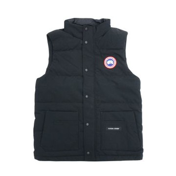 Canada Goose 再生輕量尼龍平口袋立領背心(黑)