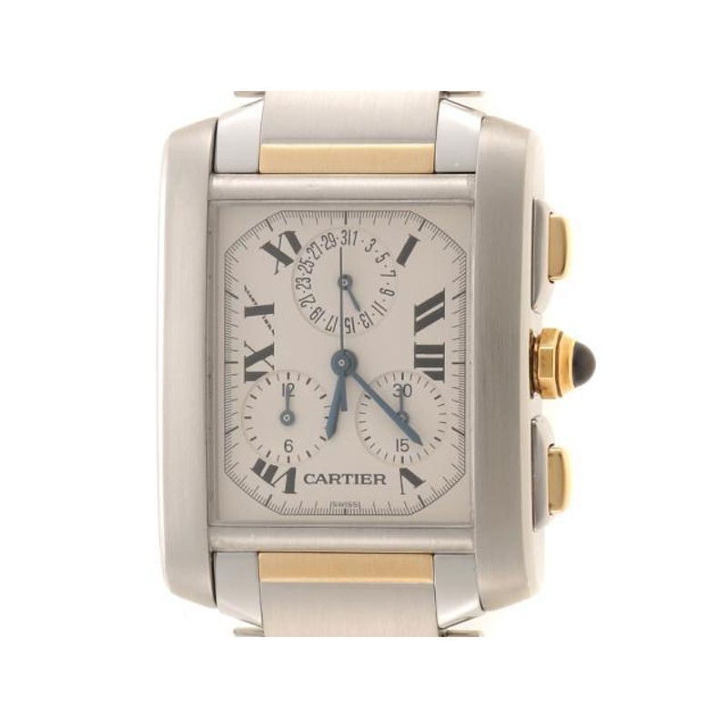 Cartier カルティエ タンクフランセーズ クロノリフレックスXL W51004Q4 アイボリー クオーツ メンズ【430】 |  LINEブランドカタログ