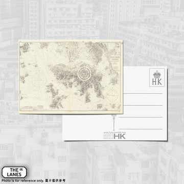 A6明信片 1841-1949年香港地圖