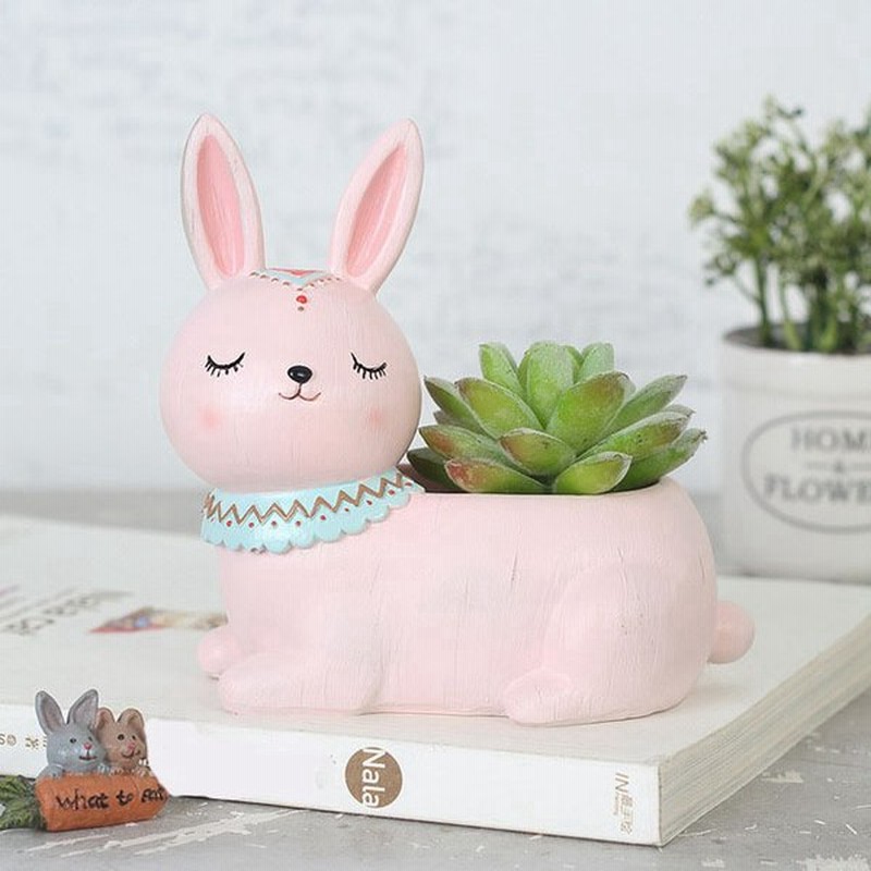 樹脂植物ポット多肉の花瓶植木鉢プランターコンテナ可愛い動物 通販 Lineポイント最大0 5 Get Lineショッピング