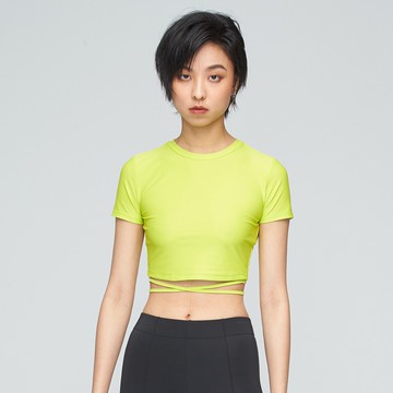 【VOUX】Ultracool-涼感抗UV綁帶上衣(女)-(檸青/金盞花橘 S-L)