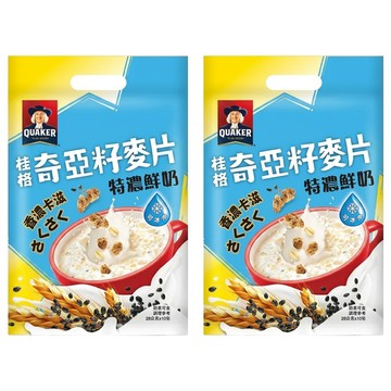 QUAKER 桂格 特濃鮮奶奇亞籽麥片 10包  280g  2袋