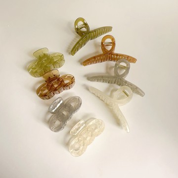 【全館現貨】 果凍透明感 清爽韓系 鯊魚髮夾 盤髮抓夾 大髮夾 盤髮 髮夾 鯊魚夾 夾子R14