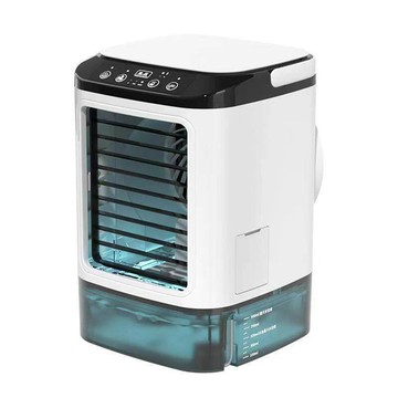 風扇 【喜多多】桌面冷風扇 水冷扇 製冷風扇 移動小空調 小型水冷風機（加濕噴霧 雙霧化頭 三檔風力）