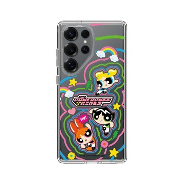 Galaxy S25 Ultra Clear 透明 - The Powerpuff Girls 飛天小女警 - 可愛小女警線條款