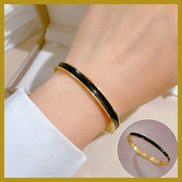 【通體鈦鋼】INS風輕奢鈦鋼手鐲 復古滴油不鏽鋼手飾 CVJX