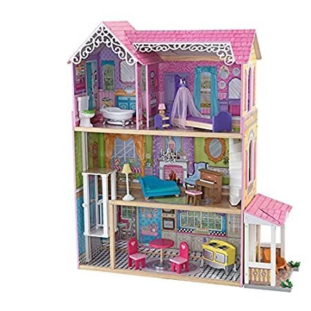 KidKraft Wooden Sweet Pretty Dollhouse with Elevator and 15-Piece