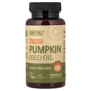 Deva, 全素南瓜籽油，500 毫克，90 粒全素膠囊
