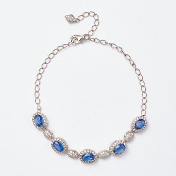 藍調時光|藍晶石 罕見 寶石級 切斷負面能量 寶石手鍊(小手圍)98