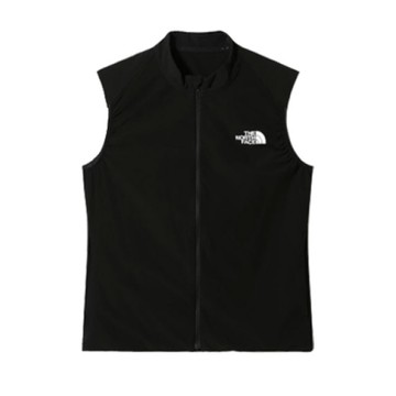 The North Face 女 彈性輕薄功能防曬背心/DWR防潑水+反光條設計+帶拉鍊後口袋/適登山健行休閒_5388-JK3 黑 V