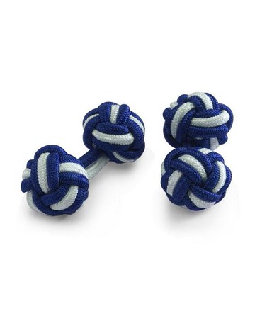 Brooks Brothers Men's Knot Cuff Links  | Cobalt/Sky Blue