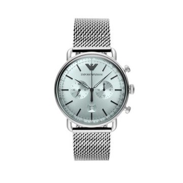 EMPORIO ARMANI經典米蘭帶三眼腕錶43mm(AR11288) 附提袋