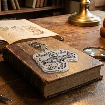 【巨蟹座】手稿裡的星座- 壓克力吊飾 中世紀天文 復古 交換禮物