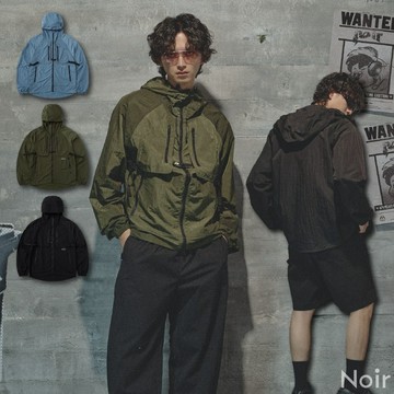 【NOIR】防曬外套 防水外套 防風外套 薄外套 衝鋒外套 連帽外套 運動外套 風衣 外套男 外套