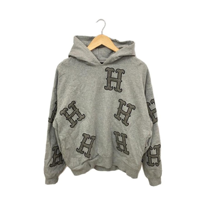 HUF◇パーカー/H APPLIQUE HOODIE/L/コットン/GRY/FL00214 | LINEブランドカタログ