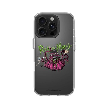 iPhone 16 Pro Clear Case（相機按鈕） 透明 - 瑞克和莫蒂 Rick and Morty - 外星人襲擊