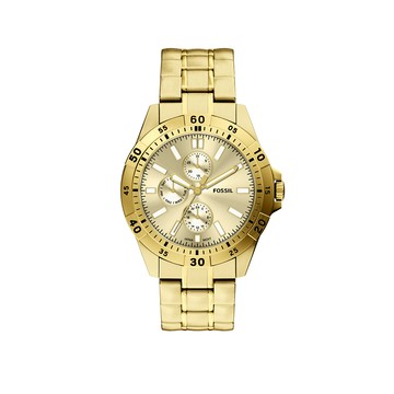 Garrett 三眼多功能手錶 金色不鏽鋼錶帶 44 MM FS6194