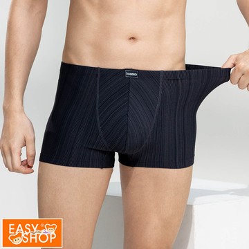 【EASY SHOP】iONNO-非凡系列-莫代爾棉柔男士短版平口內褲-冰島黑