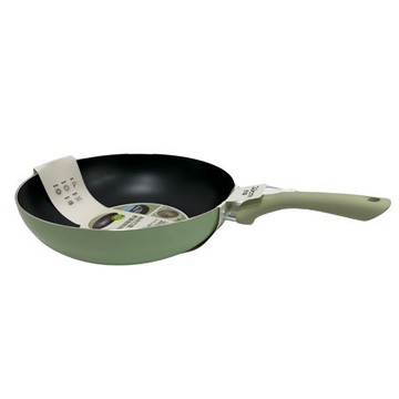 樂扣樂扣霧感莫蘭迪不沾IH炒鍋30cm蘋果綠