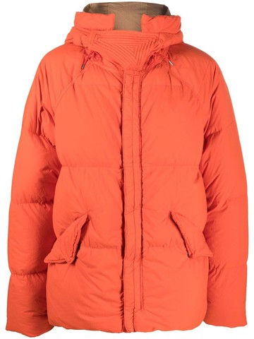 Ten C - Arctic down-filled parka - men - Polyamide/Cotton/Duck Feathers - 52 - Orange