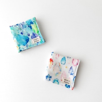 寶石收集 紗布手帕 有機棉 小禮物 獨特天然石