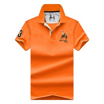 男士休閒純棉繡花衫 大尺碼翻領賽馬刺繡襯衫 繡花衫休閒大尺碼翻領襯衫