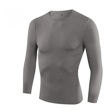 【巴黎精品】現貨+預購 訓練上衣長袖運動服運動上衣跑步背心修身-加絨緊身速乾彈力男健身衣5色v1bc13