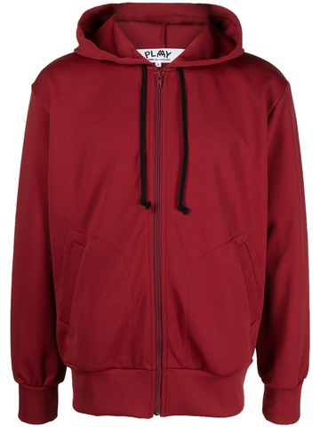 Comme Des Garçons Play - x Invader pixelated-heart hoodie - women - Polyester - L - Red