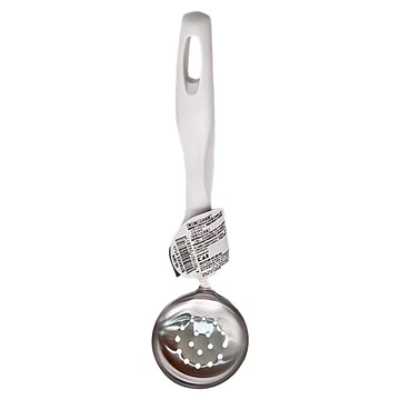 貝印 Kai 不鏽鋼帶孔短杓 DE-5816 短柄設計 輕鬆瀝水  1入  白色  20.5 x 6.3 x 5mm