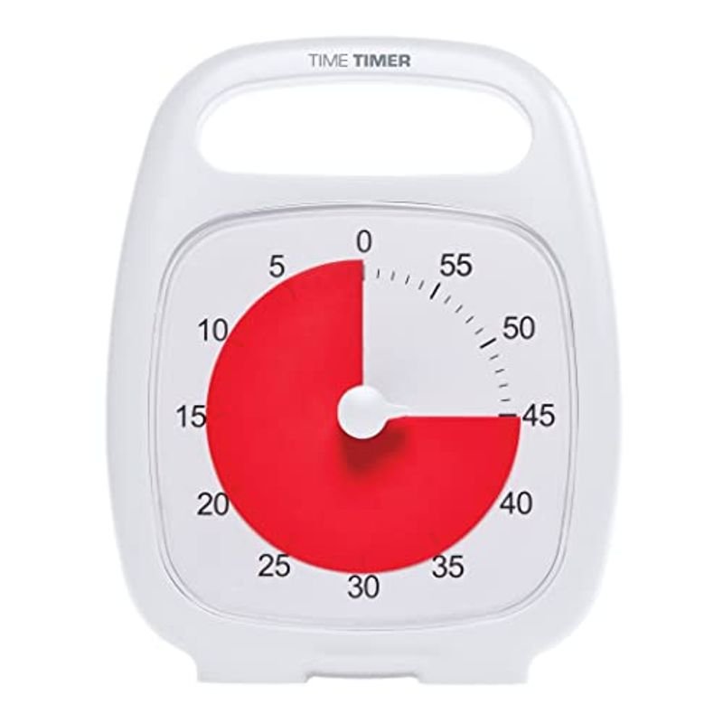 超定番 タイムタイマー TIME TIMER 勉強タイマー19cm 60分 学習アラーム TT08B-W tronadores.com