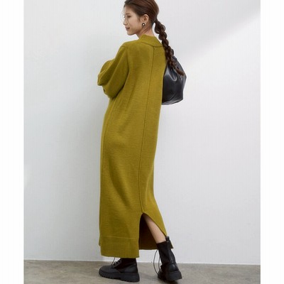 ビザビ Vis A Vis センターシーム入りニットiラインロングワンピース グリーン 通販 Lineポイント最大1 0 Get Lineショッピング