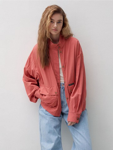 Viscos Blouson Blazer [Red]