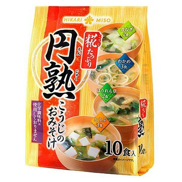 【江戶物語】 HIKARI MISO 円熟 麴熟即食綜合味噌湯10食 4種口味 即席完熟 日本原裝進口