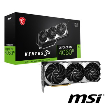 MSI微星 GeForce RTX 4060 Ti VENTUS 3X 16G OC 顯示卡