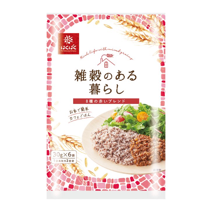 はくばく 雑穀のある暮らし 赤いブレンド 180g (30g x 6袋)