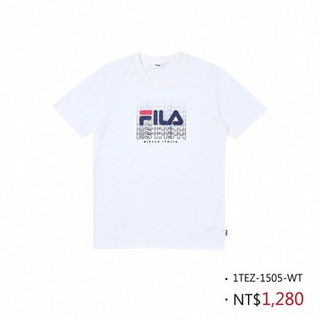【FILA】【任2件1280】 中性短袖圓領T恤-白色