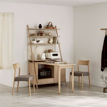 【iloom 怡倫家居】REMA 1000型餐桌收納櫃 門板型含延伸桌 收納櫃 餐櫥櫃 櫃子 木質櫃