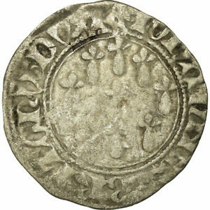 アンティークコイン コイン 金貨 銀貨 Coin, France, Jean IV de Montfort, Gros, Rennes, VF Silver